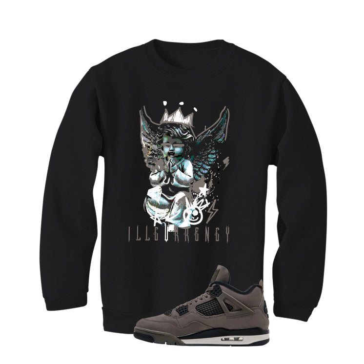 Air Jordan 4 Cave Stone Black T-Shirt (Graffiti Angel) product image 4