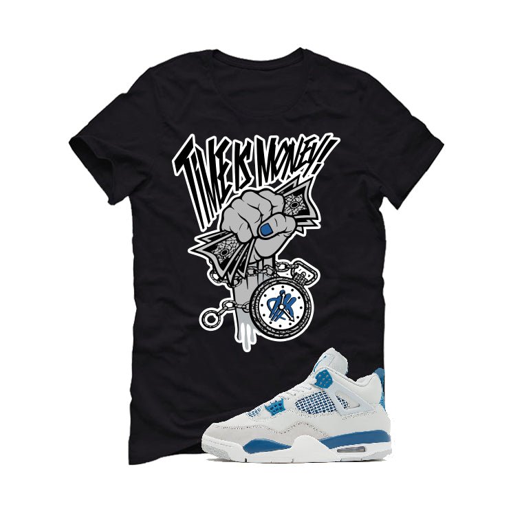 Air Jordan 4 “Military Blue” | illcurrency Black T-Shirt product image 2