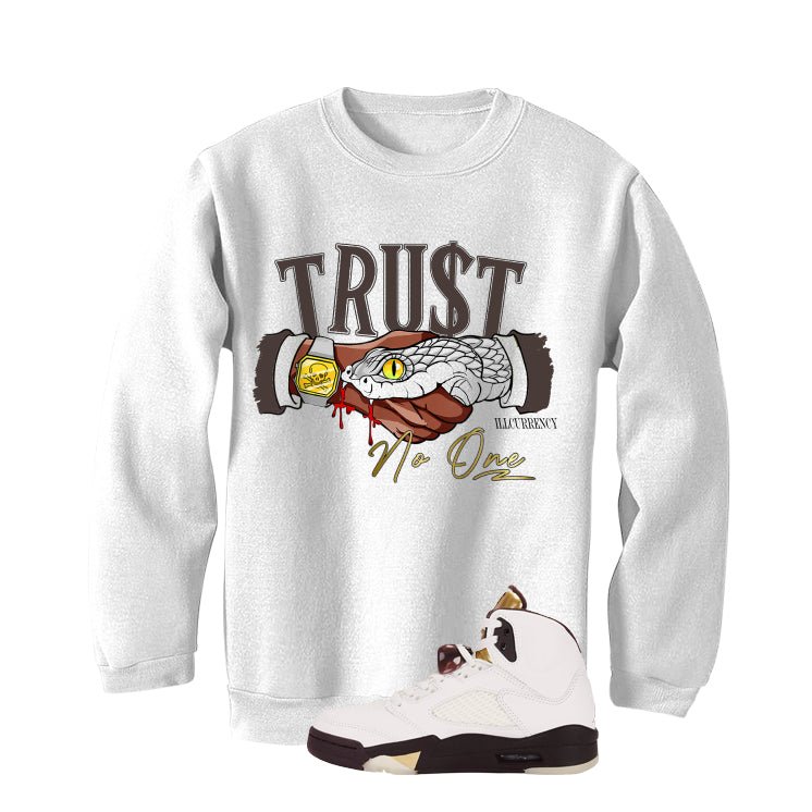 Air Jordan 5 Earth/Metallic Gold White T-Shirt (TRUST NO product image 4