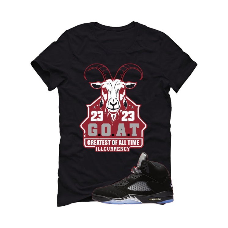 Air Jordan 5 Black Metallic Reimagined T-Shirt (GOAT 23) product image 2