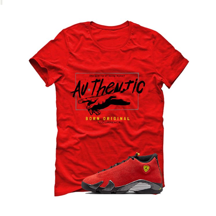Air Jordan 14 Ferrari Red T-Shirt (Authentic)| illcurrency product image 2