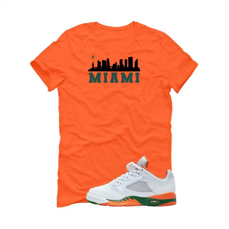 Air Jordan 5 GS Miami Hurricanes Orange T-Shirt illcurrency product image 2