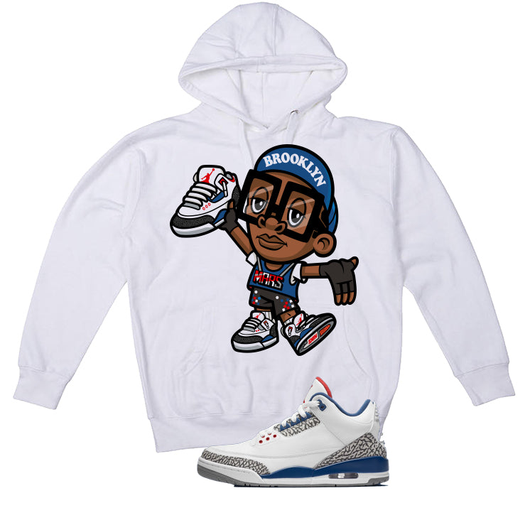 Air Jordan 3 True Blue Matching T-Shirt White (Brooklyn) product image 3