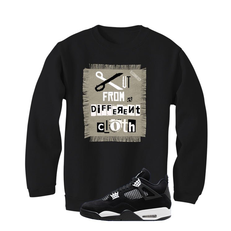Air Jordan 4 White Thunder Black T-Shirt (Cut from a product image 4
