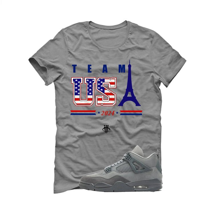 Air Jordan 4 Paris Olympics Grey T-Shirt (Team USA 2024) product image 2