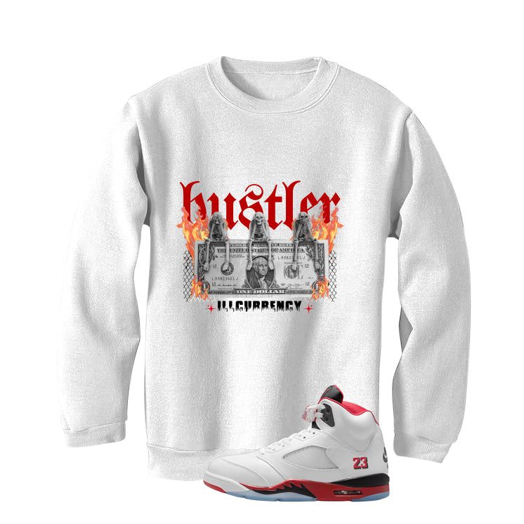 Air Jordan 5 Fire Red Black Tongue White T-Shirt (See No product image 4