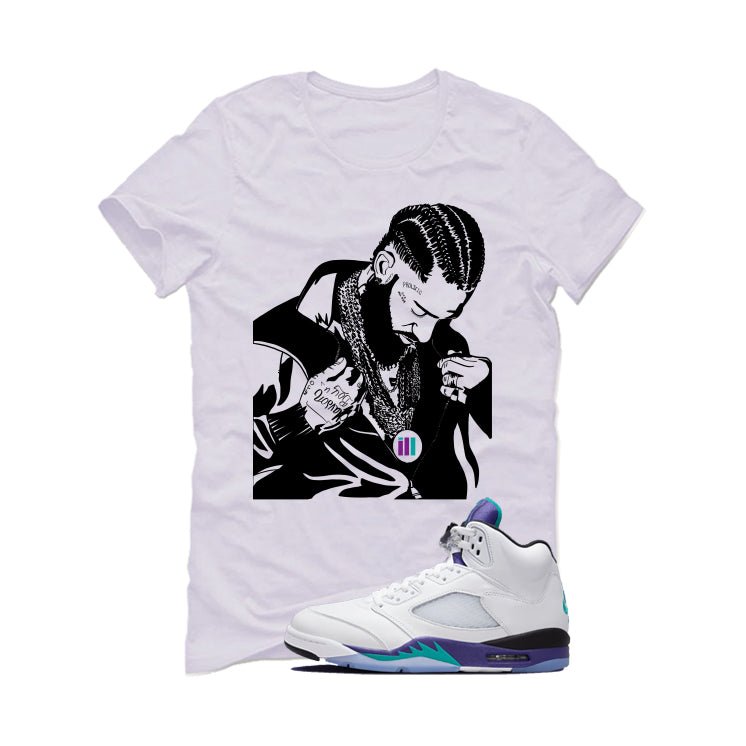 Air Jordan 5 OG Grape White T-Shirt (Nipsey)| illcurrency product image 2