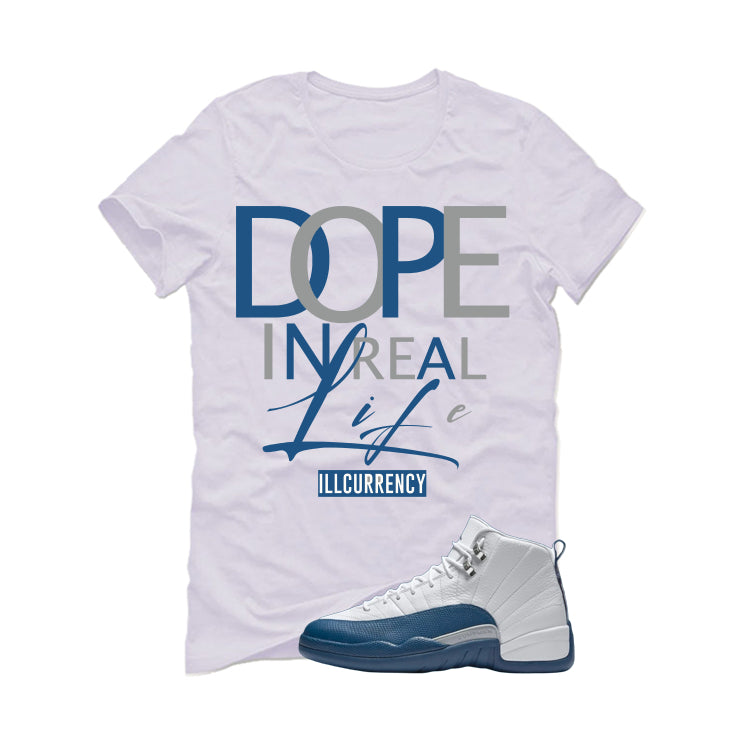 Air Jordan 12 French Blue White T-Shirt (DOPE)| illcurrency product image 2