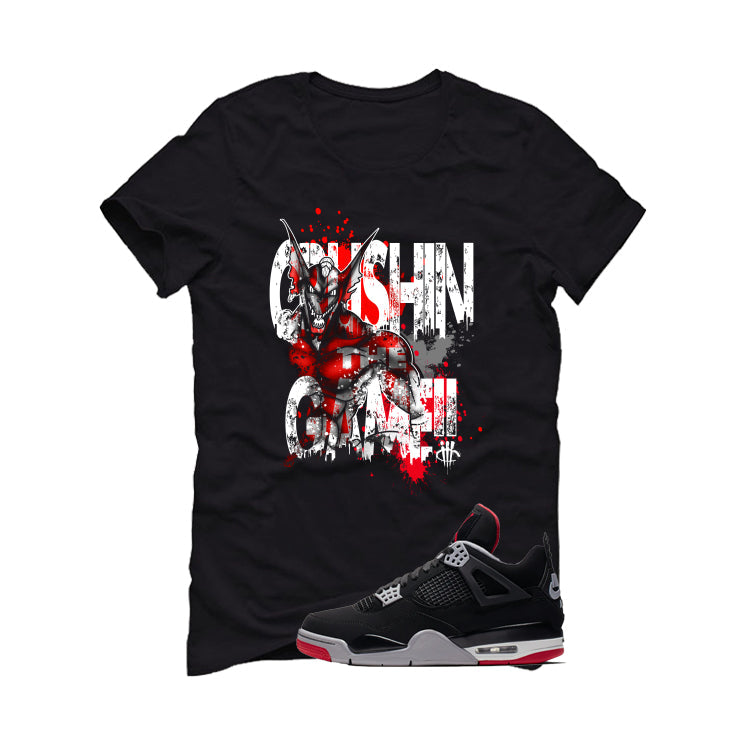 Air Jordan 4 Bred Matching T-Shirt Black (Crushin the product image 2