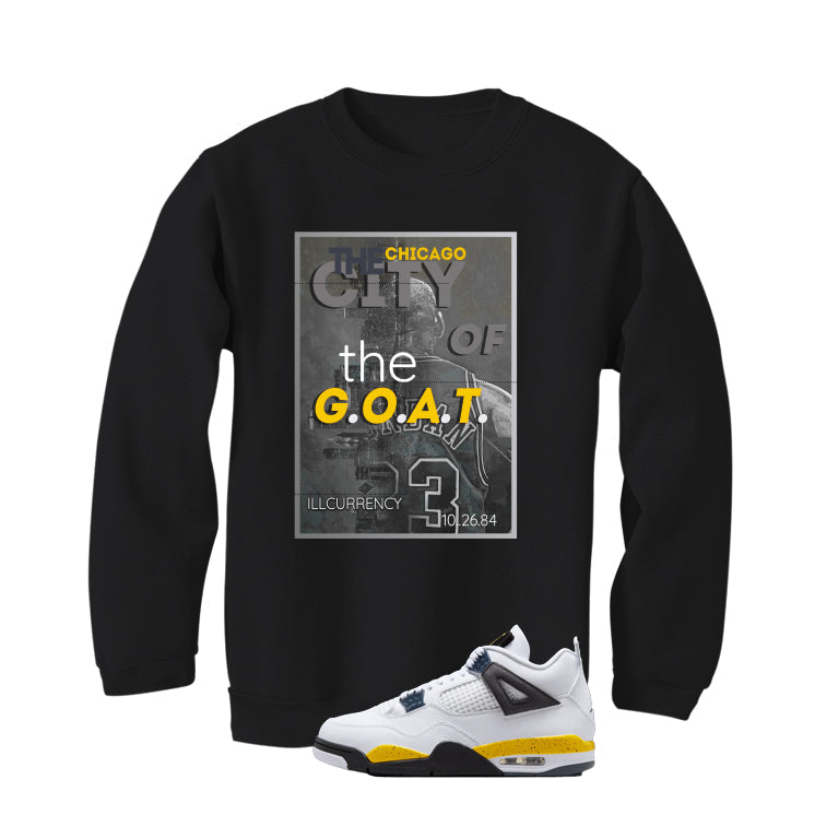 Air Jordan 4 Tour Yellow Matching T-Shirt Black (The City product image 4
