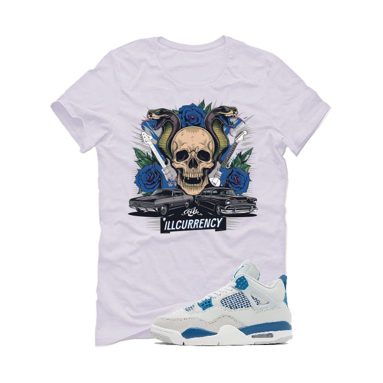 Air Jordan 4 “Military Blue” | illcurrency White T-Shirt product image 2