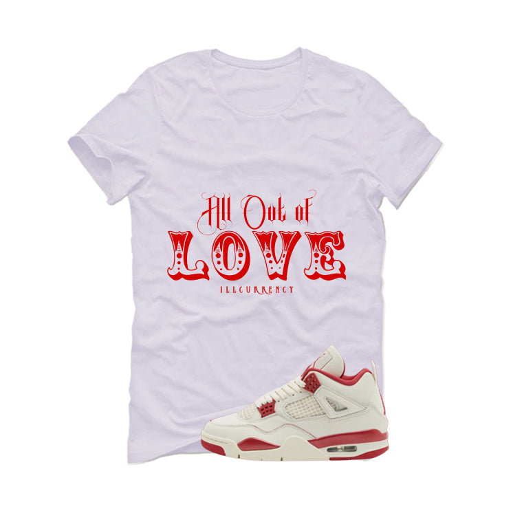 Air Jordan 4 Valentine’s Day (Sierra Red) Matching T-Shirt product image 2