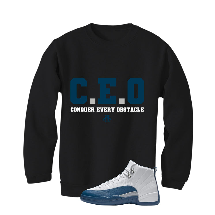 Air Jordan 12 French Blue Black T-Shirt (Ceo)| illcurrency product image 4