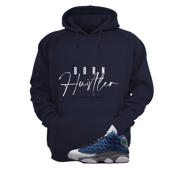 Air Jordan 13 Flint Navy Blue T-Shirt (Born Hustler) product image 3