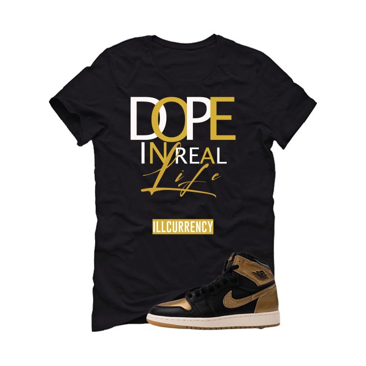 Air Jordan 1 High OG Metallic Gold Black T-Shirt (DOPE) product image 2