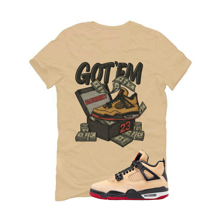 Air Jordan 4 Pizza (GS) Tan T-Shirt (Got Em)| illcurrency product image 2