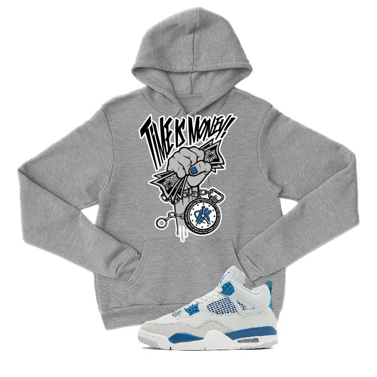Air Jordan 4 “Military Blue” | illcurrency Grey T-Shirt product image 3