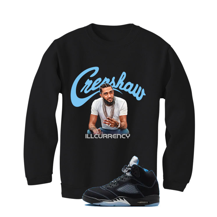 Air Jordan 5 Black/University Blue Matching T-Shirt Black product image 4