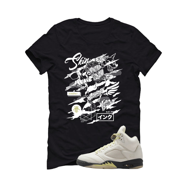 Air Jordan 5 WMNS Luminous Green Black T-Shirt (Skin And product image 2