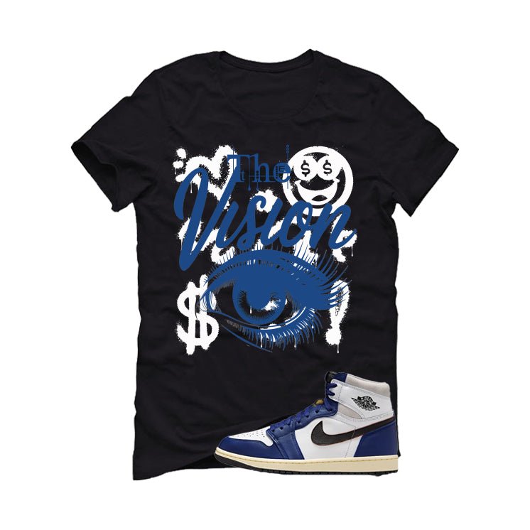 Air Jordan 1 Rare Deep Royal Blue Black T-Shirt (The product image 2