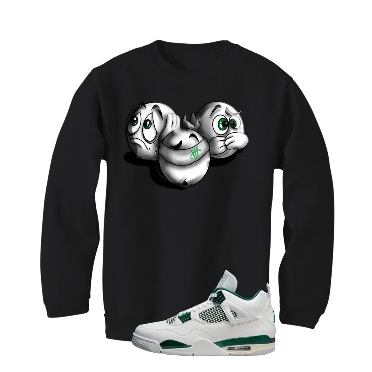 Air Jordan 4 Oxidized Green Black T-Shirt (SEE NO EVIL) product image 4