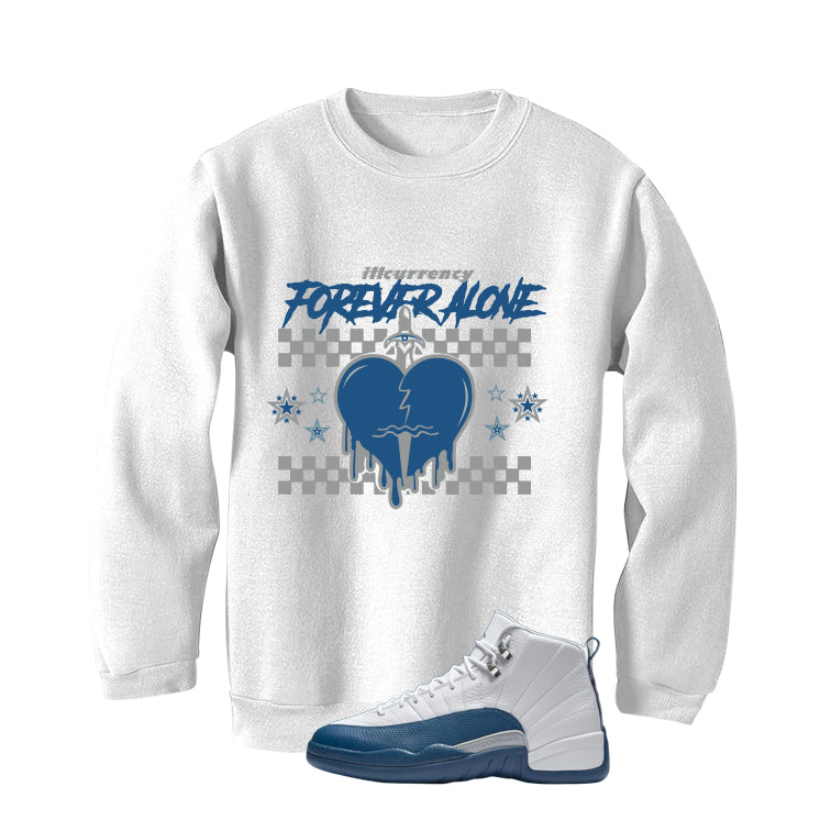 Air Jordan 12 French Blue White T-Shirt (Forever Alone) product image 4