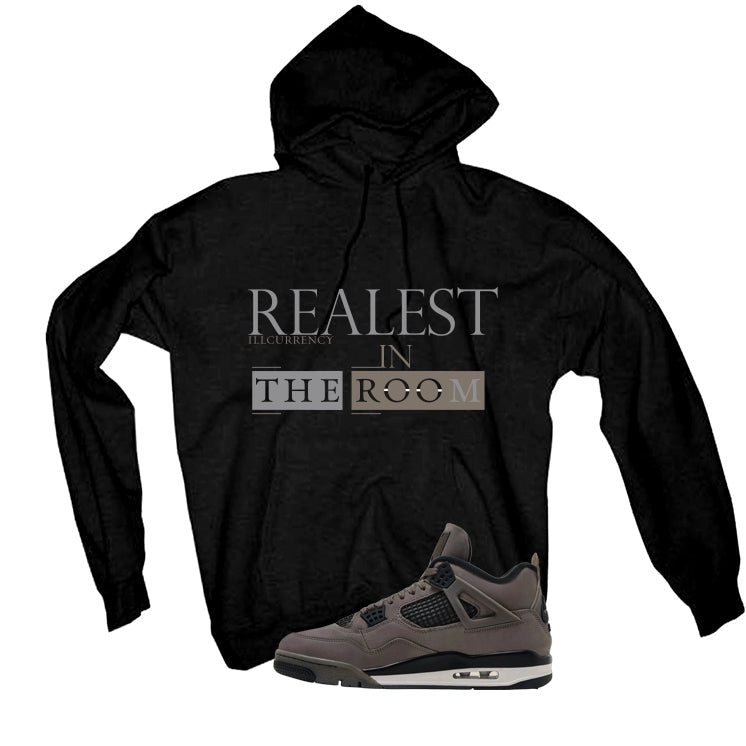 Air Jordan 4 Cave Stone Black T-Shirt (Realest In The product image 3