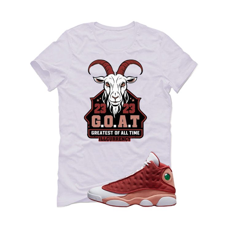 Air Jordan 13 Dune Red White T-Shirt (GOAT)| illcurrency product image 2