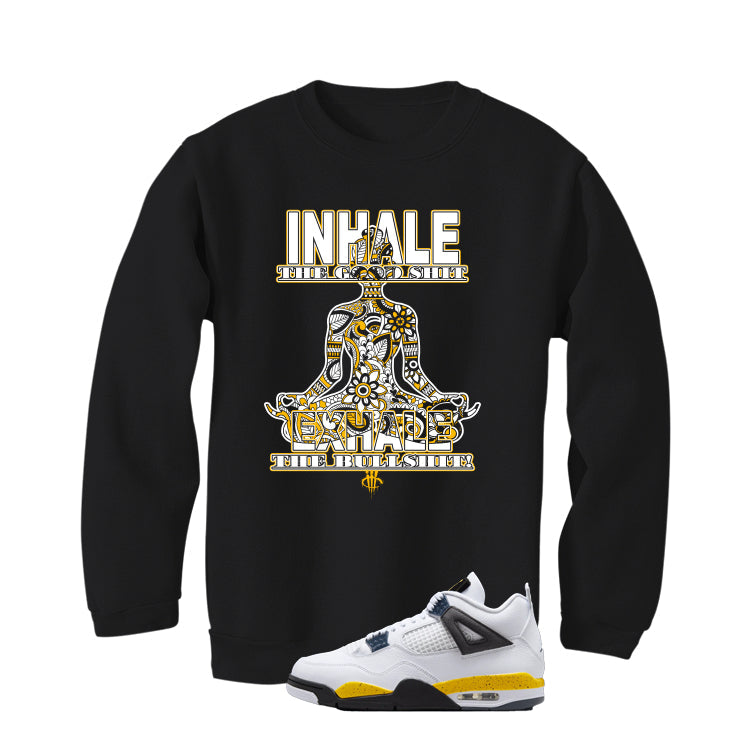 Air Jordan 4 Tour Yellow Matching T-Shirt Black (Inhale product image 4