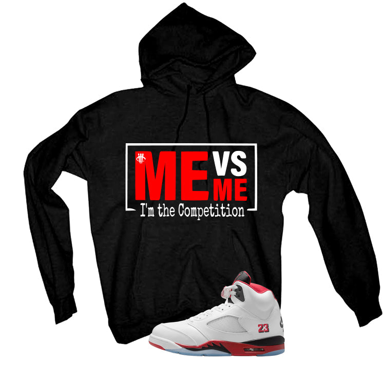 Air Jordan 5 Fire Red Black Tongue T-Shirt (Me Vs Me) product image 3