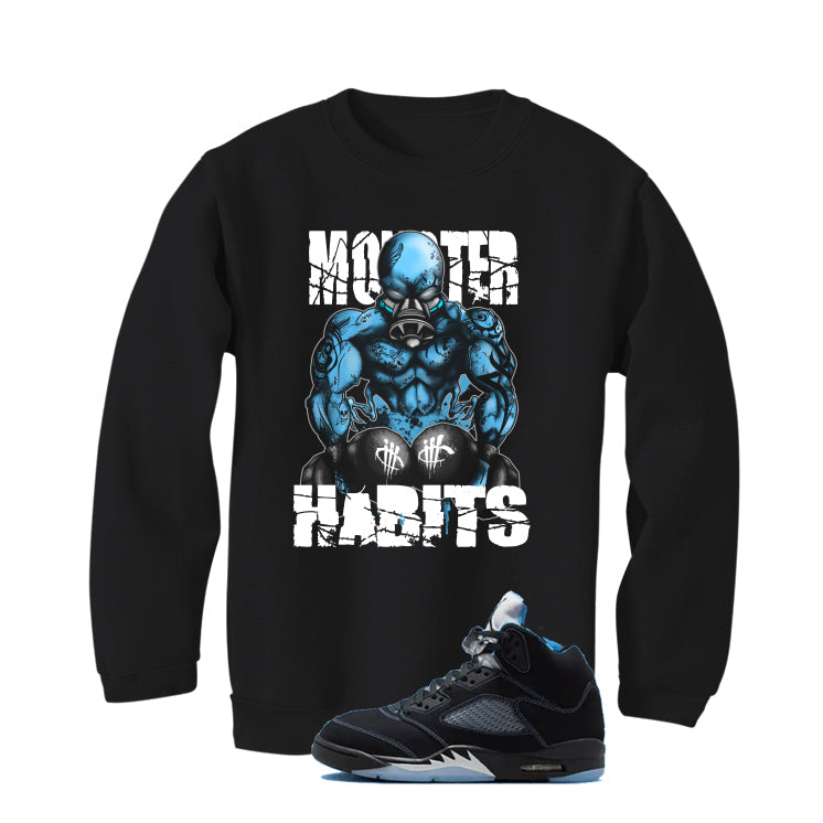 Air Jordan 5 Black/University Blue Matching T-Shirt Black product image 4