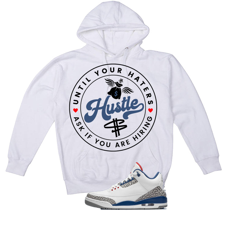 Air Jordan 3 True Blue Matching T-Shirt White (Haters Catch product image 3