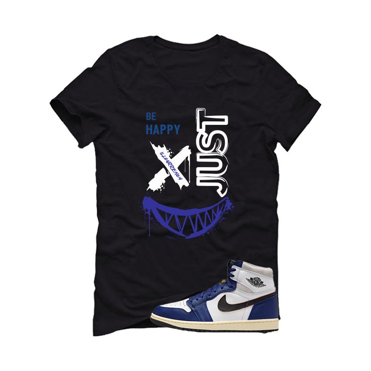 Air Jordan 1 Rare Deep Royal Blue Black T-Shirt (Be Happy) product image 2
