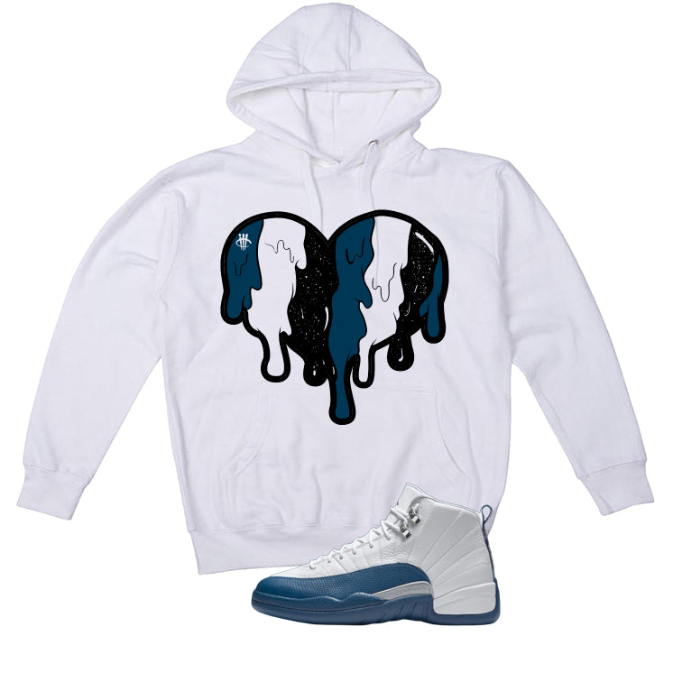 Air Jordan 12 French Blue White T-Shirt (Heart)| illcurrency product image 3
