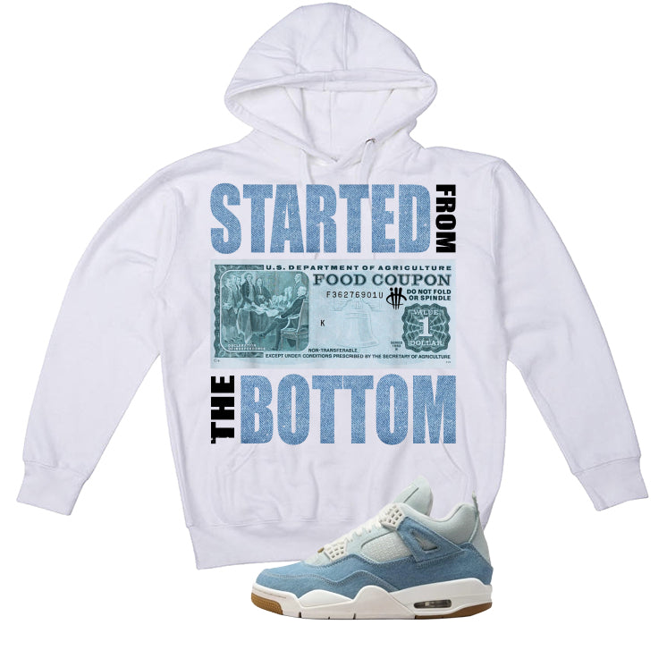 Air Jordan 4 Denim Worn Blue White T-Shirt (Started From product image 3