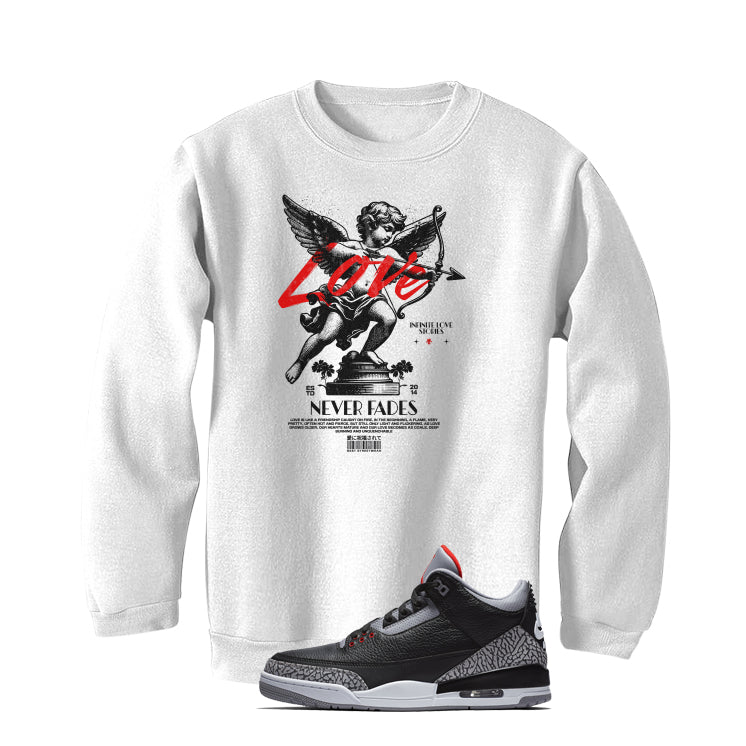 Air Jordan 3 Black Cement White T-Shirt (Love Never Fades) product image 4