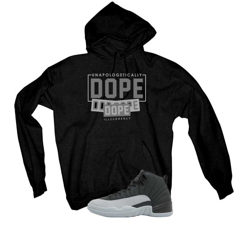 Air Jordan 12 Black/Wolf Grey Black T-Shirt (DOPE) product image 3