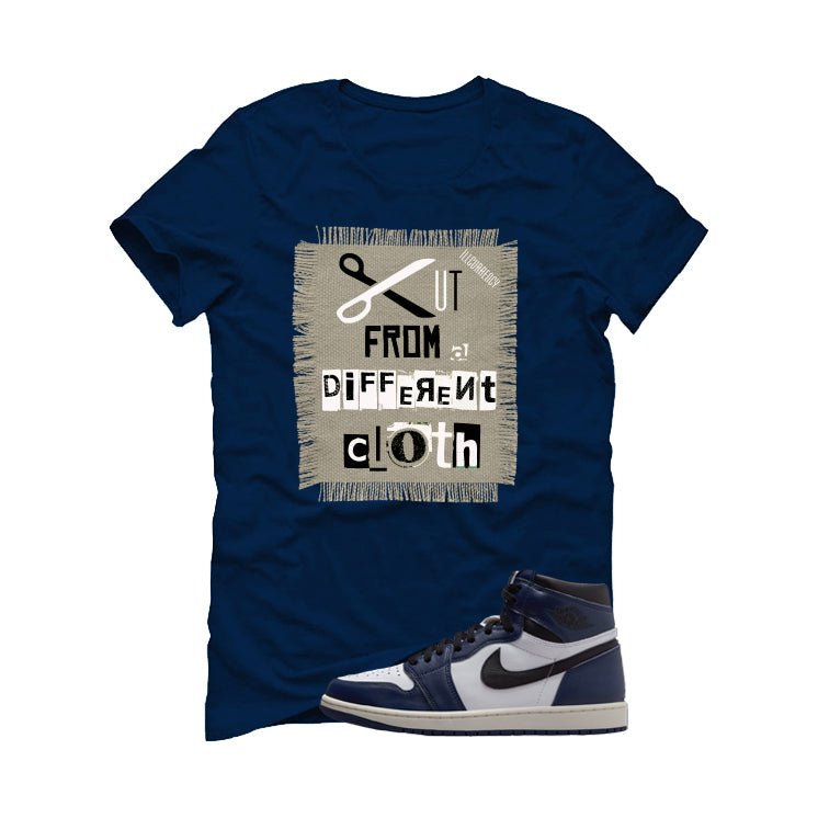 Air Jordan 1 High OG Midnight Navy Blue T-Shirt (Cut from a product image 2