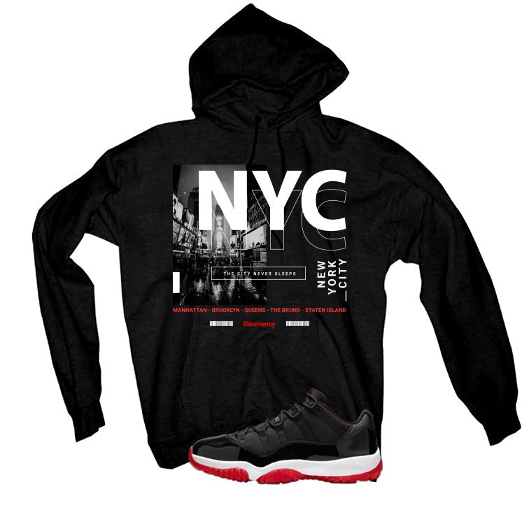 Air Jordan 11 Low Bred Black T-Shirt (City Never Sleeps) product image 3