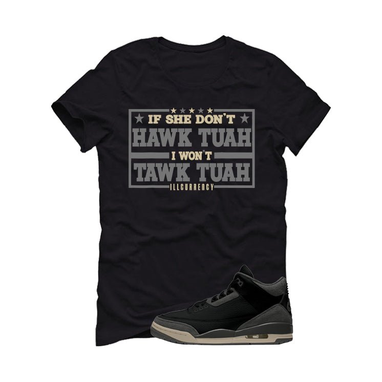 A Ma Maniere x Air Jordan 3 Black T-Shirt (Hawk Tuah) product image 2