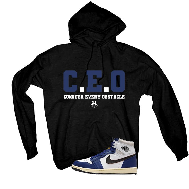 Air Jordan 1 Rare Deep Royal Blue Black T-Shirt (CEO) product image 3