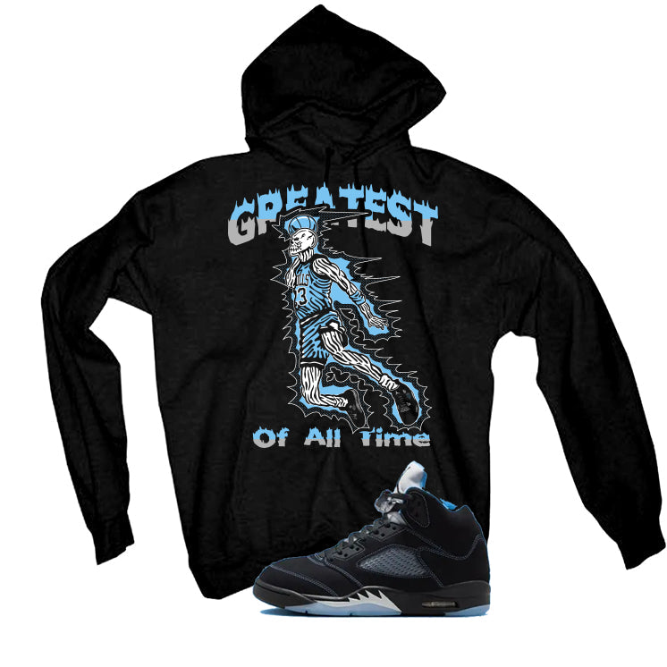 Air Jordan 5 Black/University Blue Matching T-Shirt Black product image 3