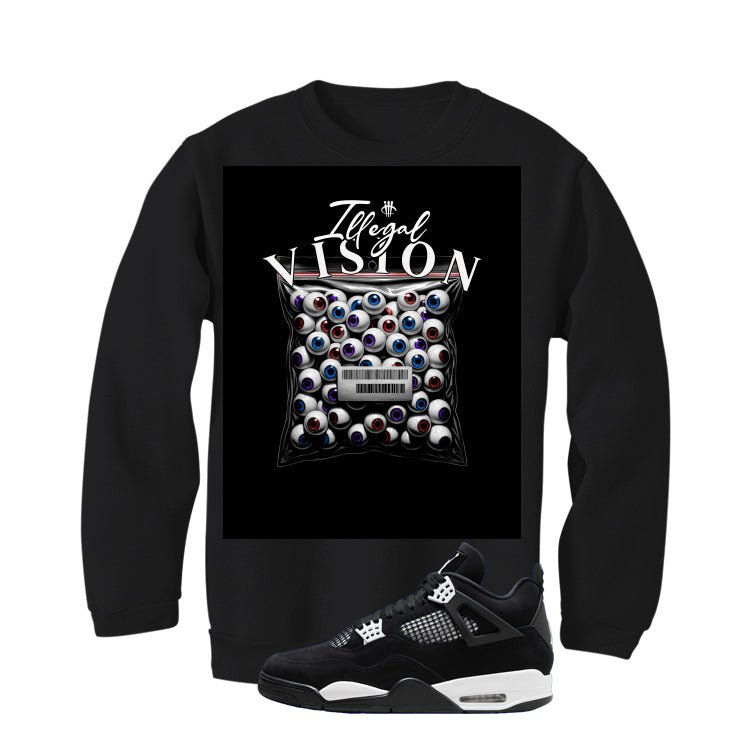 Air Jordan 4 White Thunder Black T-Shirt (illegal vision) product image 4