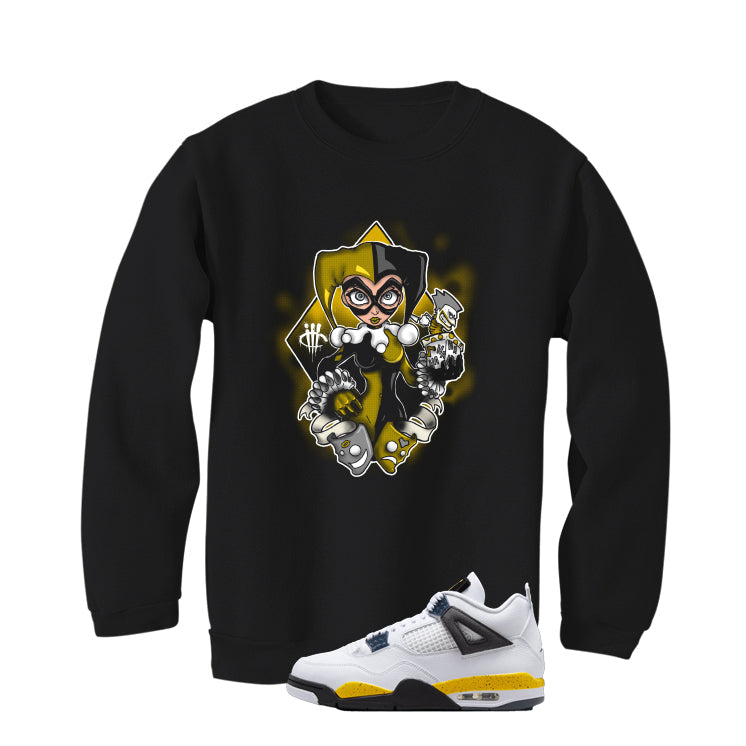 Air Jordan 4 Tour Yellow Matching T-Shirt Black (Jack in a product image 4