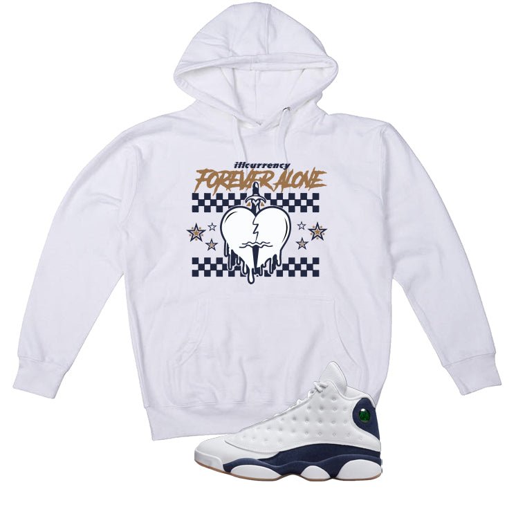 Air Jordan 13 Midnight Navy White T-Shirt (Forever Alone) product image 3