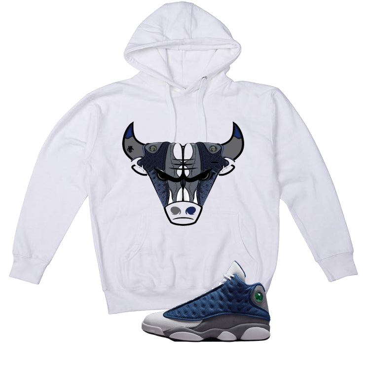 Air Jordan 13 Flint White T-Shirt (Bulls Head Kicks) product image 3