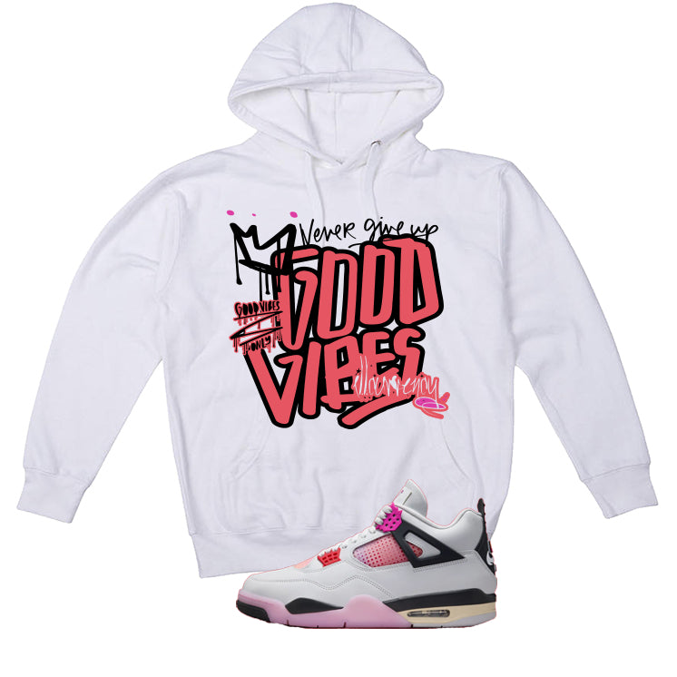 Air Jordan 4 Comic Matching T-Shirt White (Good Vibes) product image 3