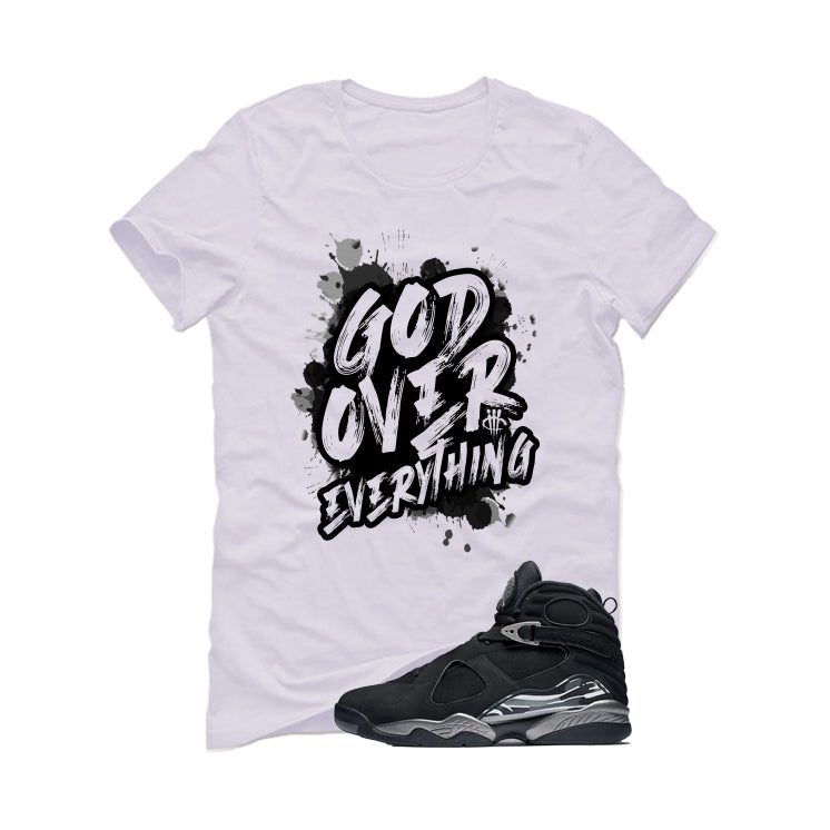 Air Jordan 8 Chrome Matching T-Shirt White (God Over product image 2