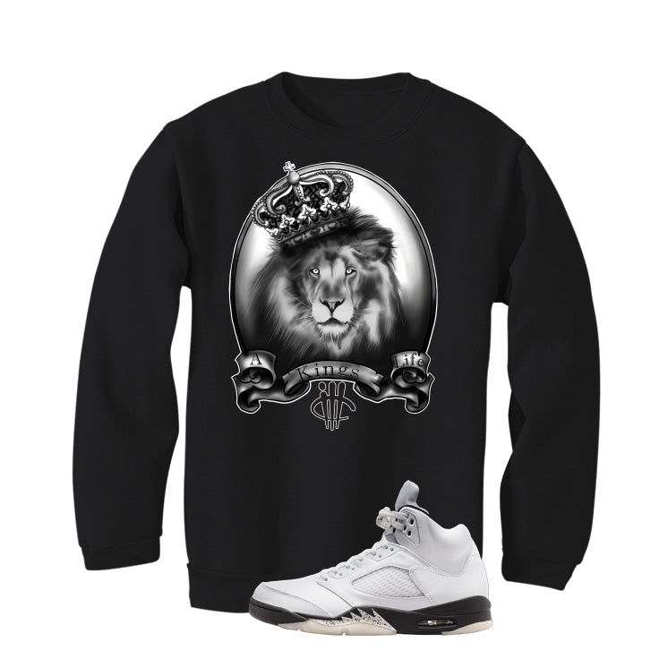 Air Jordan 5 White Black T-Shirt (A Kings Life)| illcurrency product image 4