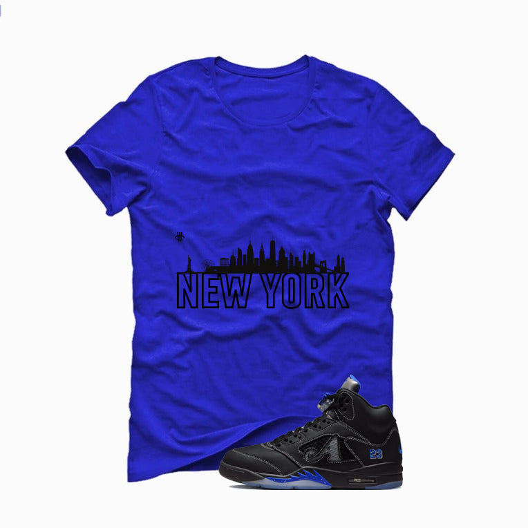 Awake NY x Air Jordan 5 Racer Blue Royal T-Shirt (New product image 2